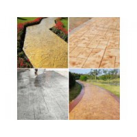 重庆市彩色混凝土压模地坪，水泥压纹地坪，透水地坪材料